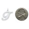 Sterling Silver Large Script Initial Letter T Charm Jewerly 21mm x 17mm